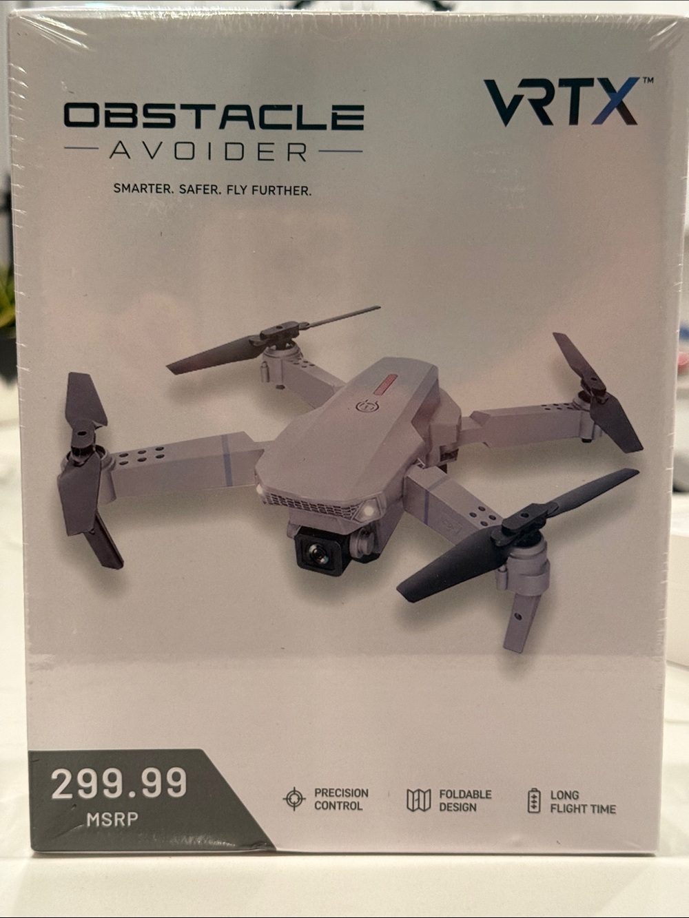 NIB VRTX Obstacle Avoider Drone - Light Gray/Black